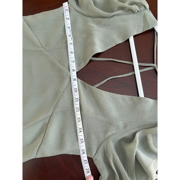 Joyfolie NWT Boho Crystal Maxi Dress in Army Green Size Small - Picture 10 of 14